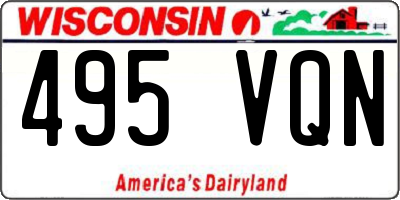 WI license plate 495VQN
