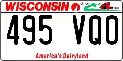 WI license plate 495VQO