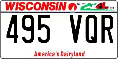 WI license plate 495VQR
