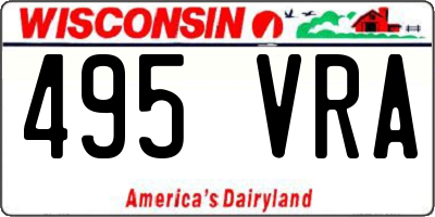 WI license plate 495VRA