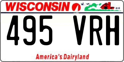WI license plate 495VRH