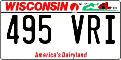 WI license plate 495VRI