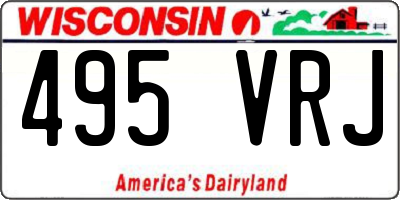 WI license plate 495VRJ