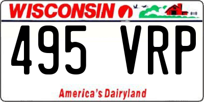 WI license plate 495VRP