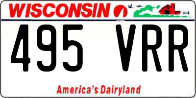 WI license plate 495VRR