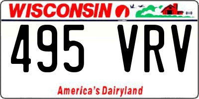 WI license plate 495VRV
