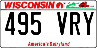 WI license plate 495VRY