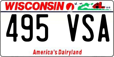 WI license plate 495VSA