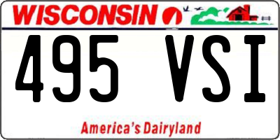 WI license plate 495VSI