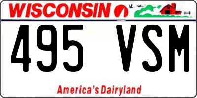WI license plate 495VSM