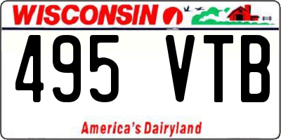 WI license plate 495VTB