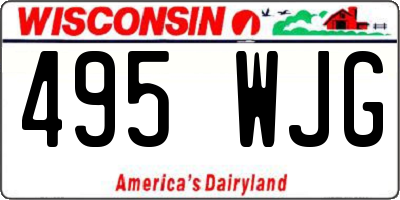 WI license plate 495WJG