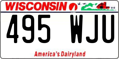 WI license plate 495WJU