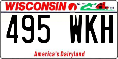 WI license plate 495WKH