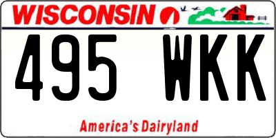 WI license plate 495WKK