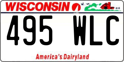 WI license plate 495WLC