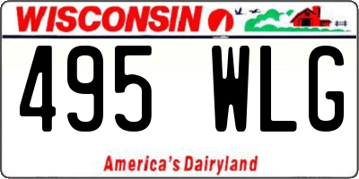 WI license plate 495WLG