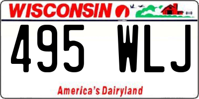 WI license plate 495WLJ