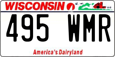 WI license plate 495WMR