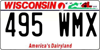 WI license plate 495WMX