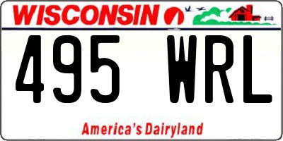 WI license plate 495WRL