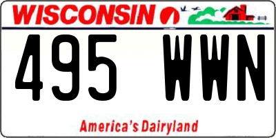 WI license plate 495WWN