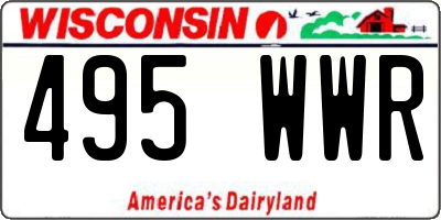 WI license plate 495WWR
