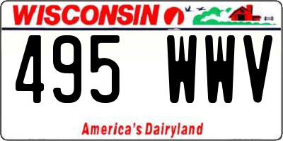 WI license plate 495WWV