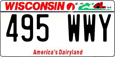 WI license plate 495WWY