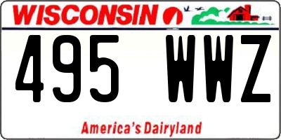 WI license plate 495WWZ