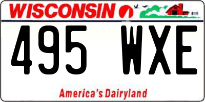 WI license plate 495WXE