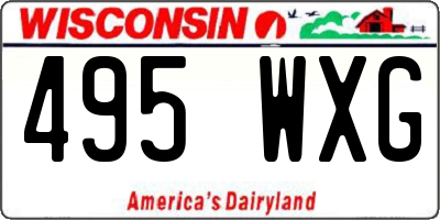 WI license plate 495WXG