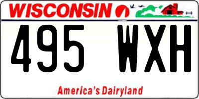 WI license plate 495WXH
