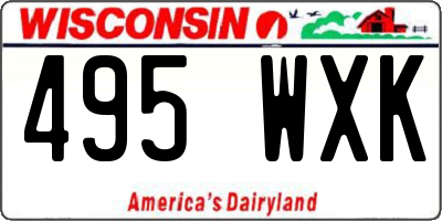 WI license plate 495WXK