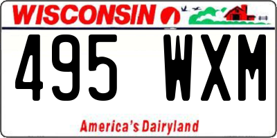 WI license plate 495WXM