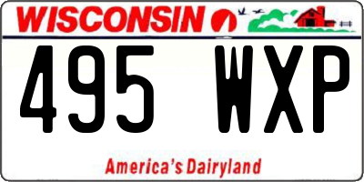 WI license plate 495WXP