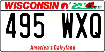 WI license plate 495WXQ