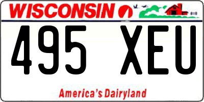 WI license plate 495XEU