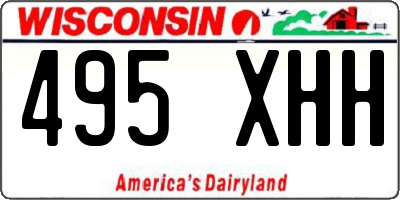 WI license plate 495XHH