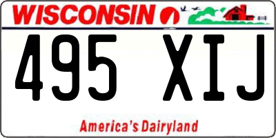 WI license plate 495XIJ