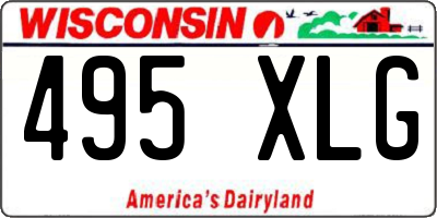 WI license plate 495XLG