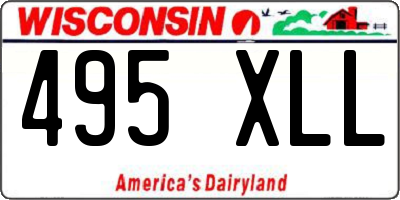 WI license plate 495XLL