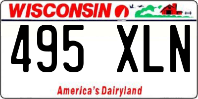 WI license plate 495XLN