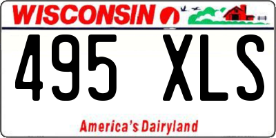 WI license plate 495XLS