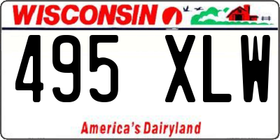 WI license plate 495XLW