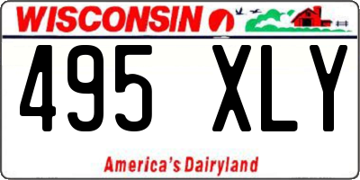 WI license plate 495XLY