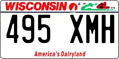 WI license plate 495XMH