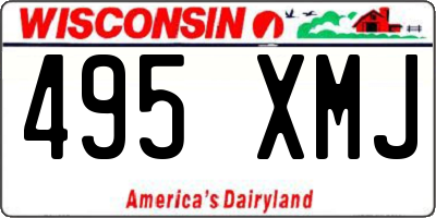 WI license plate 495XMJ