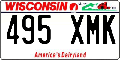 WI license plate 495XMK
