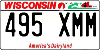 WI license plate 495XMM